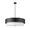 Z-Lite Counterpoint Chandelier, 6-Light, 31.5 In.W x 10.5 In.H, Matte Black/White 495P32-MB - alternate 6